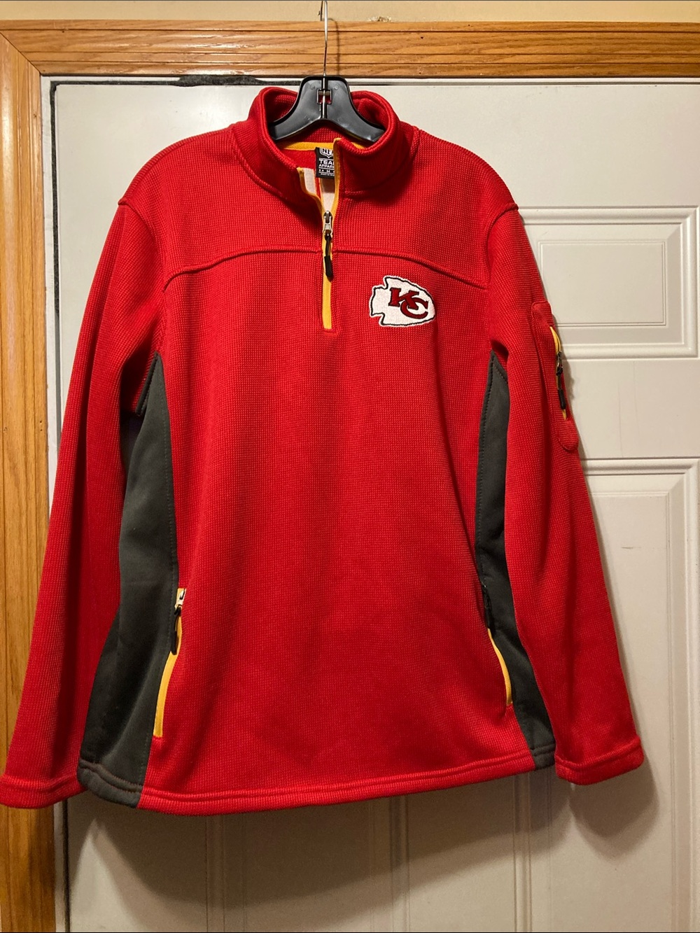 Kansas City Chiefs Red Quarter-Zip Jacket M